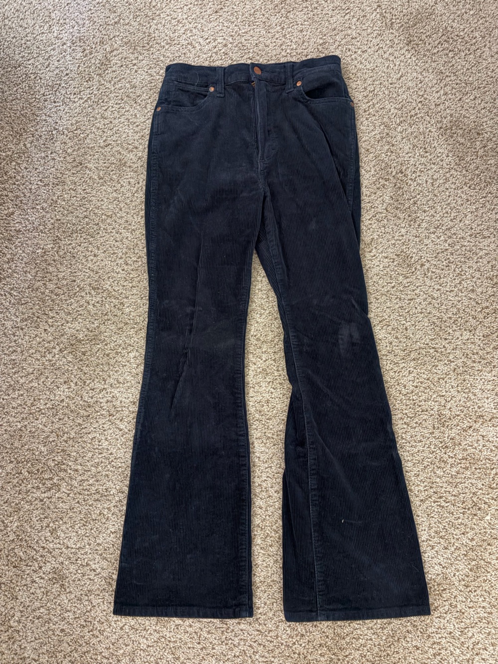Wrangler Black Corduroy Flare Jeans